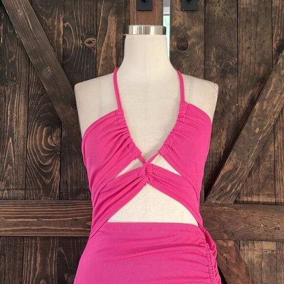 NWT ZAFUL Sleeveless Sexy Midi Halter Dresses Criss Cross Cami Party dress - Picture 6 of 12